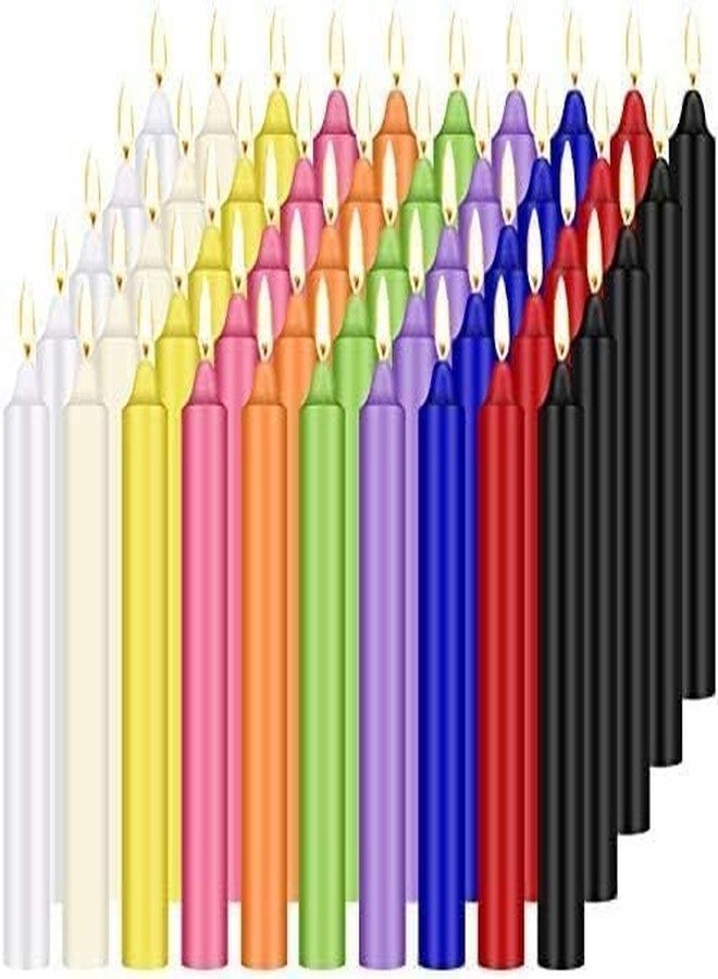 ECLHTLNY Taper Candles Multicolored 4 inch Dripless - Unscented and Smokeless for Birthdays Weddings Holiday Emergency 100PCS - Image 1
